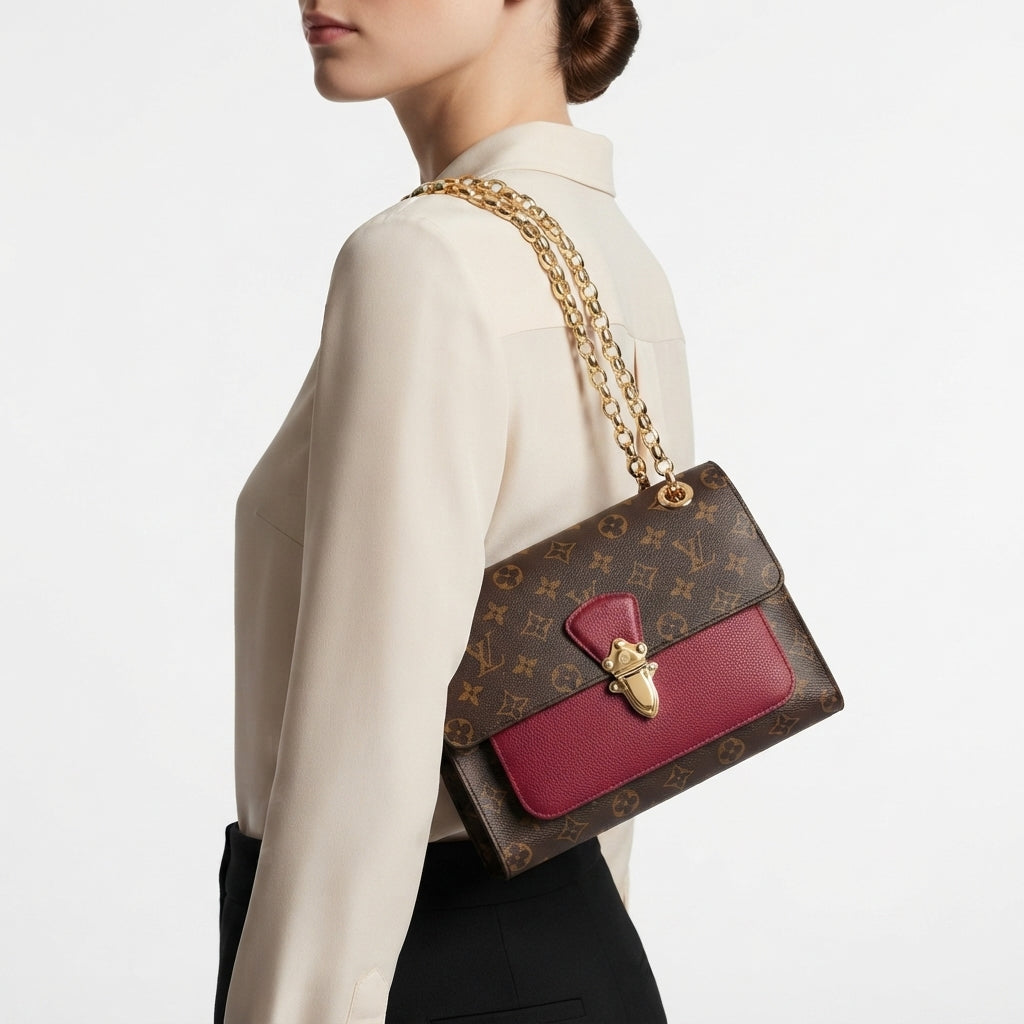 Monogram Chain Bag with Gold Hardware