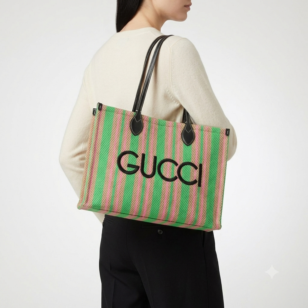 Gucci Striped Tote Bag in Vibrant Multicolor 👜✨