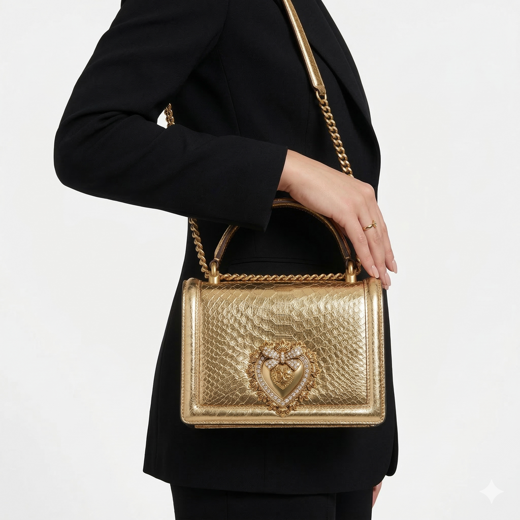 DG Gold Accent Bag 👜✨ Chic Clutch