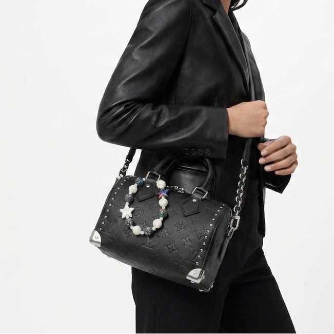 Louis Vuitton Monogram Studded Nano Speedy Bag 🖤✨🌟