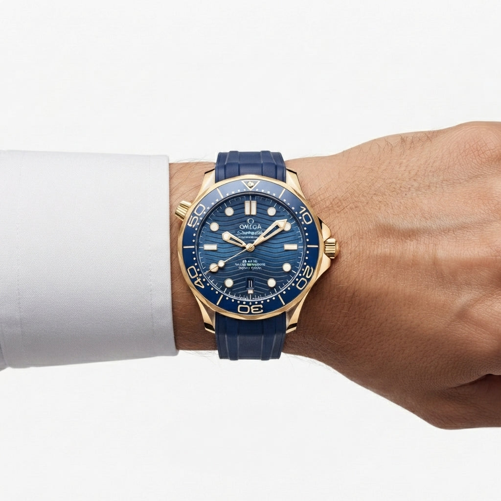 Omega Seamaster Professional Blue Rubber Diver Watch