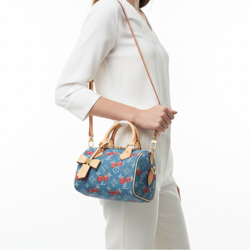Louis Vuitton Monogram Denim Cherry Speedy Bandoulière 🍒👜✨