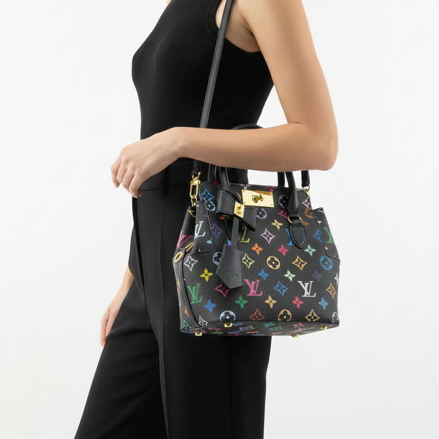 Louis Vuitton Multicolor Monogram Handbag with Bow Accent 👜🌈✨
