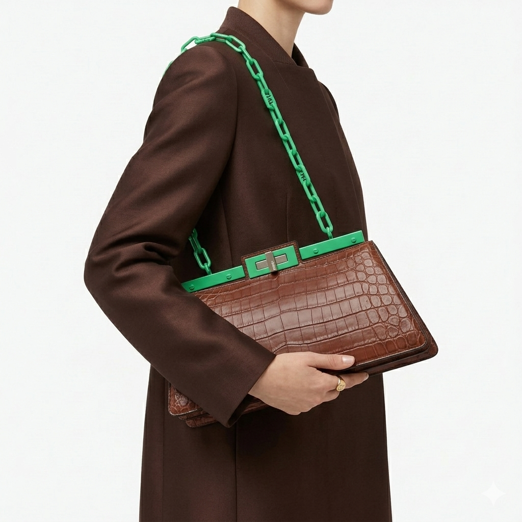 Fendi Brown & Green Bag 👜🌿