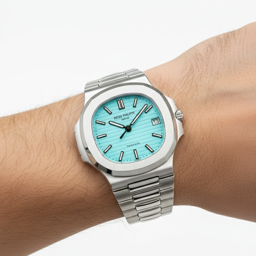 Patek Philippe Nautilus Tiffany Blue Dial Steel Watch 💎💙✨