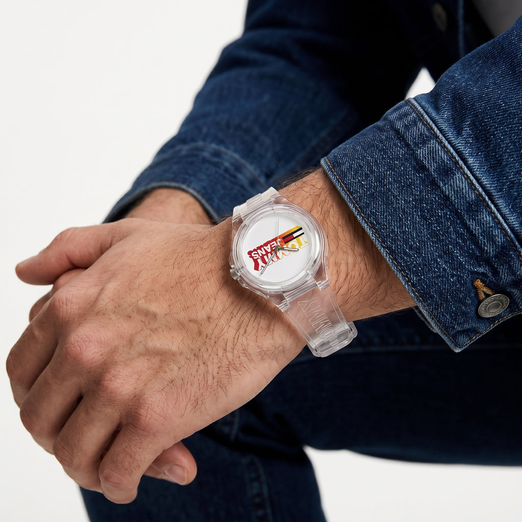 Tommy Jeans Transparent Plastic Sport Watch