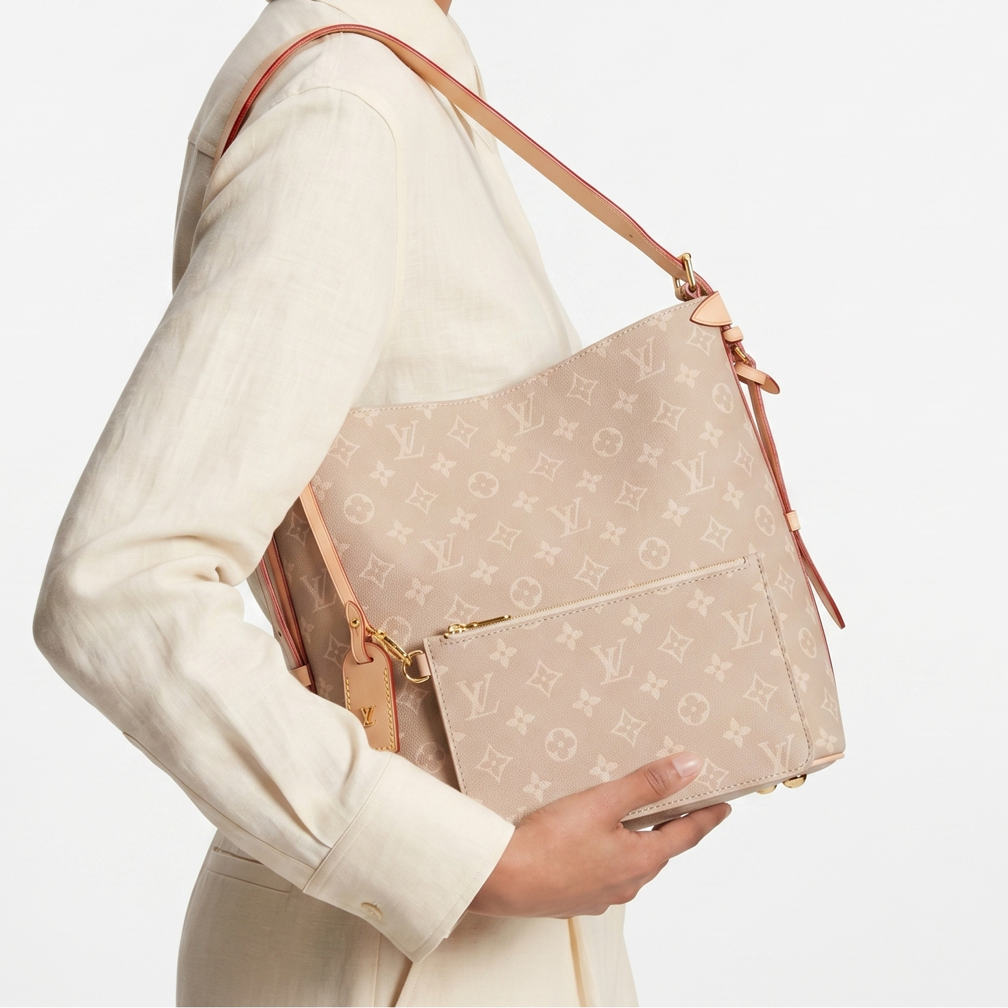 Louis Vuitton Cat Print Canvas Tote Bag with Matching Pouch 🐱👜