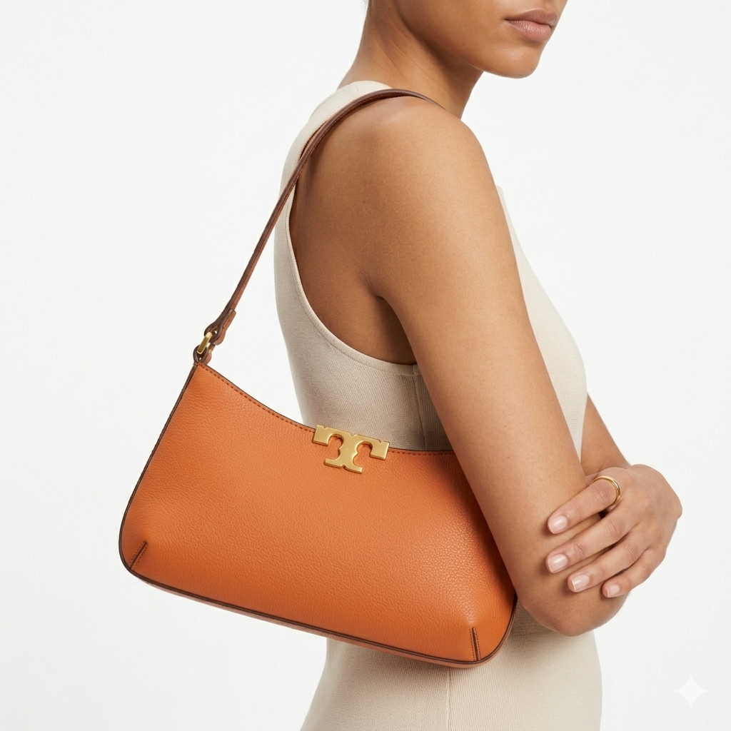 Tory Burch Color-Block Bag 🧡🤍🖤 Beige Accent