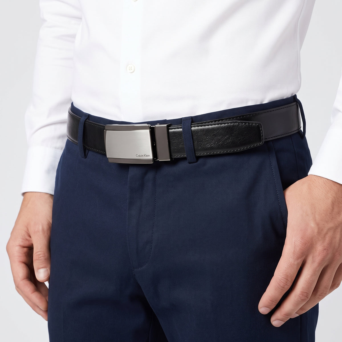 Calvin Klein Mirror Finish Signature Belt