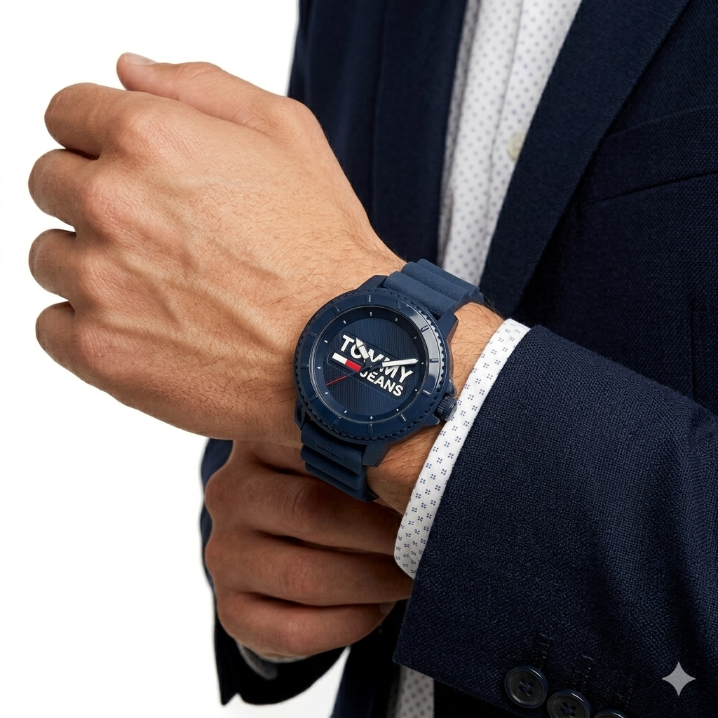 Tommy Jeans Navy Silicone Sport Watch ⌚💙⚓