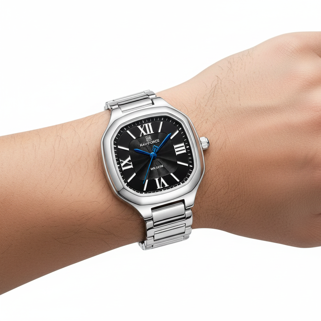 Naviforce Luxury Square Roman Numeral Quartz Watch ⌚✨💎