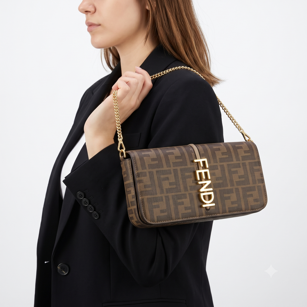 Fendi Monogram Chain Bag with Gold Hardware 👜✨