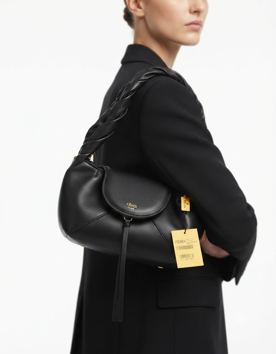Fendi Roma Soft Leather Handbag with Crossbody Strap 👜✨