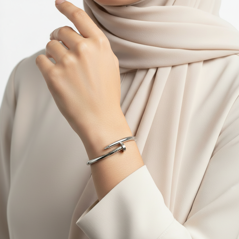 Cartier Juste un Clou Silver Bangle Bracelet 💍✨🔨