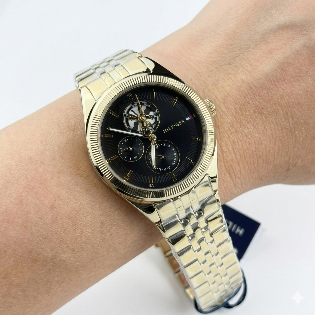 Tommy Hilfiger Women's Watch: Gold, Silver & Gray ⌚✨