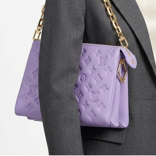 Louis Vuitton Coussin PM Monogram Embossed Lambskin in Lilac 💜👜✨