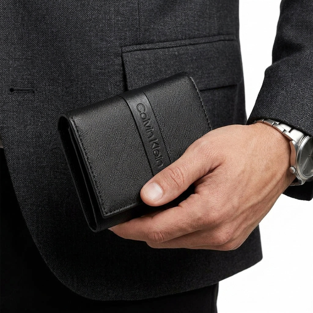 Calvin Klein Genuine Leather RFID Protected Billfold Wallet