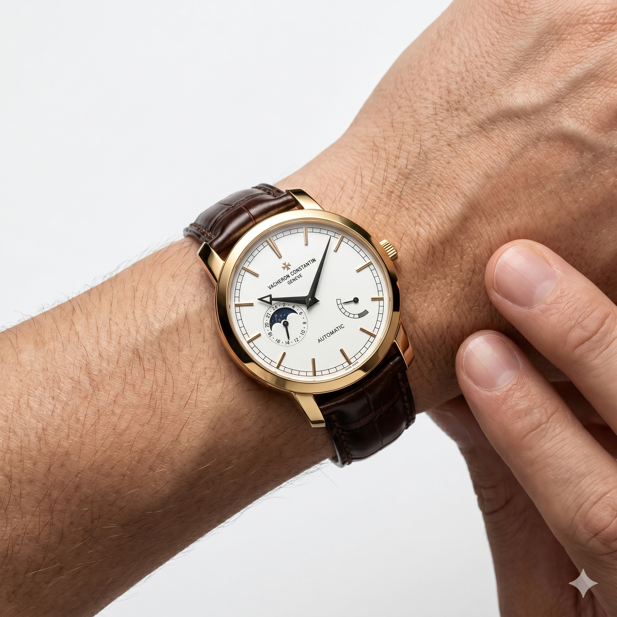 Vacheron Constantin Geneve: Silver & Black Leather Watch ⌚⚫🪙