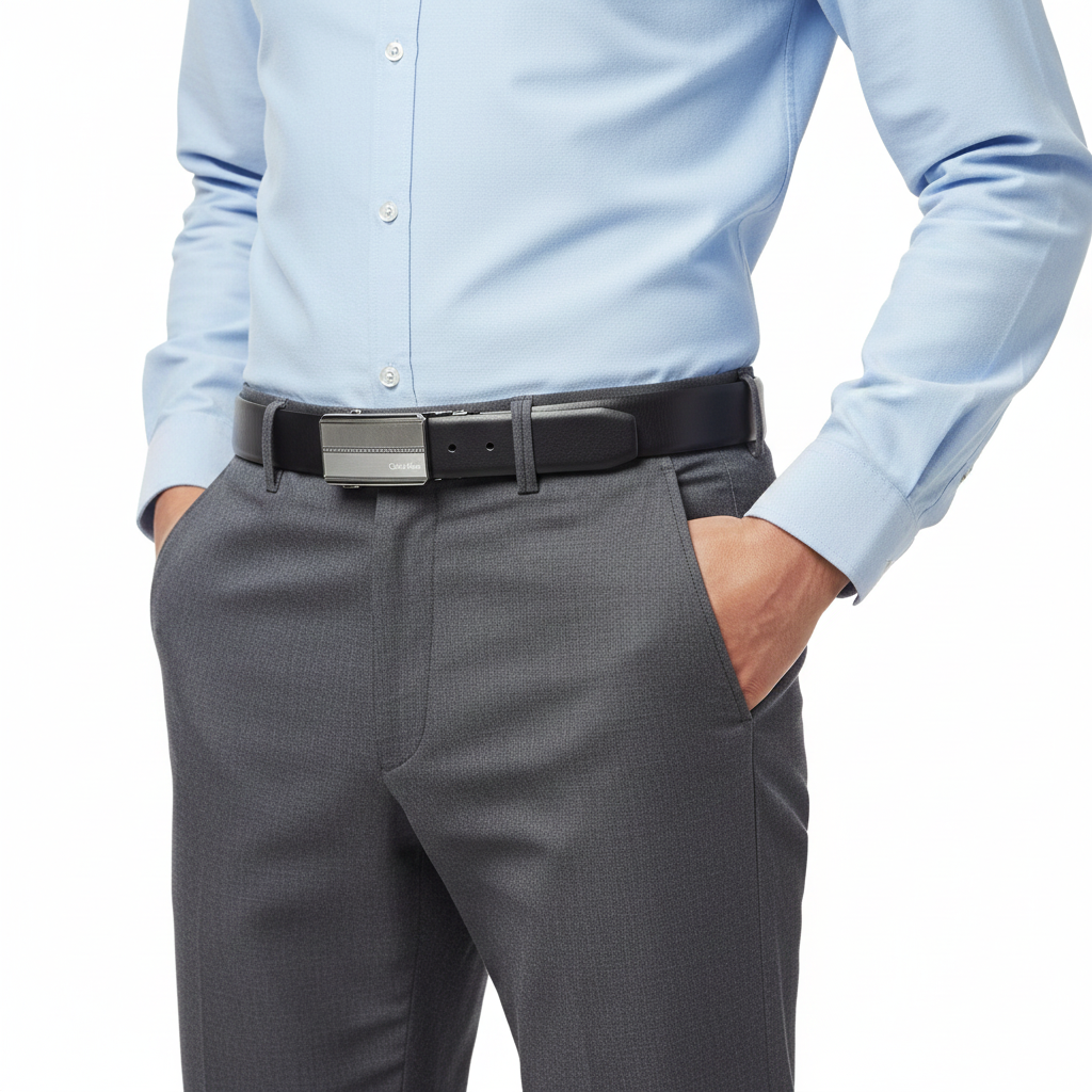 🛍️ Calvin Klein Automatic Silver Tone Belt Buckle 🔱✨