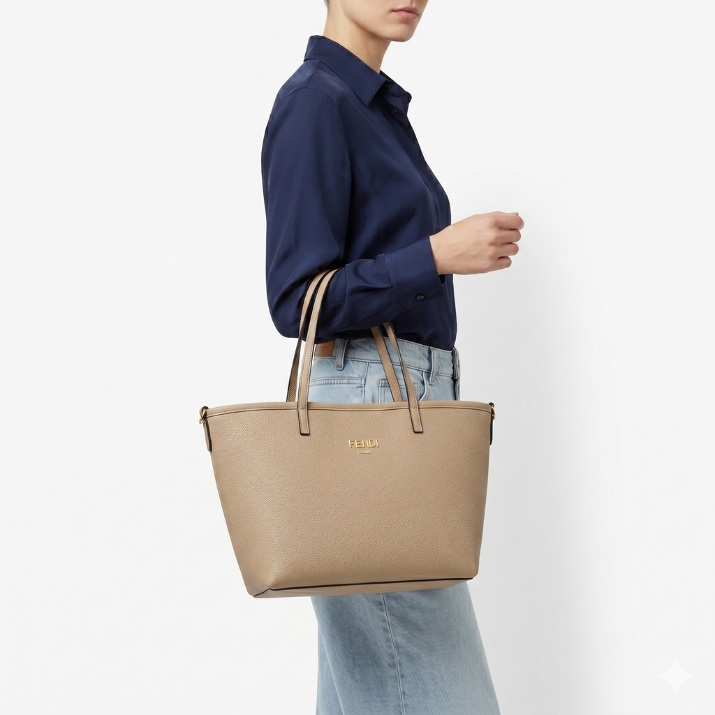 Fendi Double Face Bag 👜 Taupe Chic