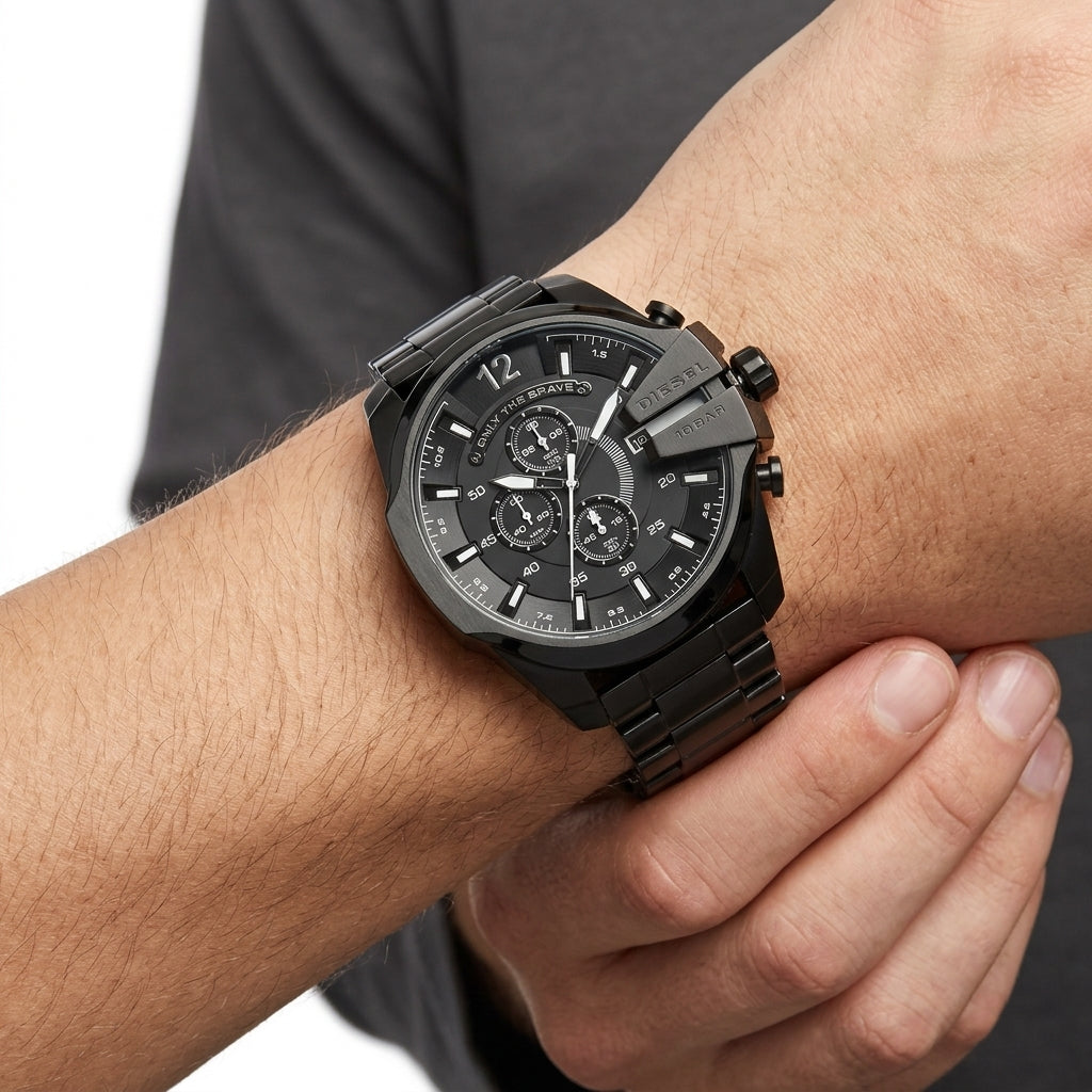 Diesel Mega Chief Gunmetal Stainless Steel Chronograph Watch