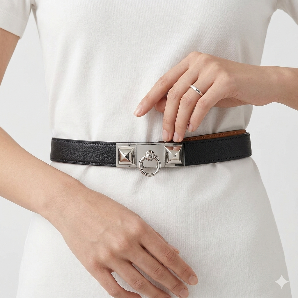 Hermès Rivale Double Tour Leather Bracelet Hardware 🖤⛓️✨