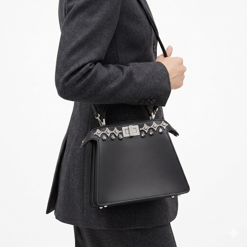 Fendi Black Box Bag 🖤 Elegant Designer Handbag
