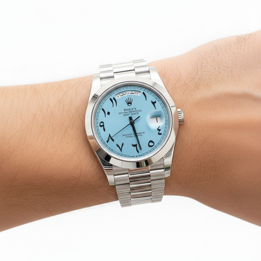 Rolex Day-Date Arabic Ice Blue Dial ⌚️💎❄️