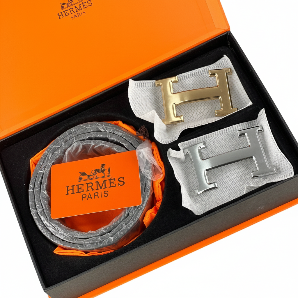 Hermes Paris "H" Buckle Belt Set 🐎✨🎁