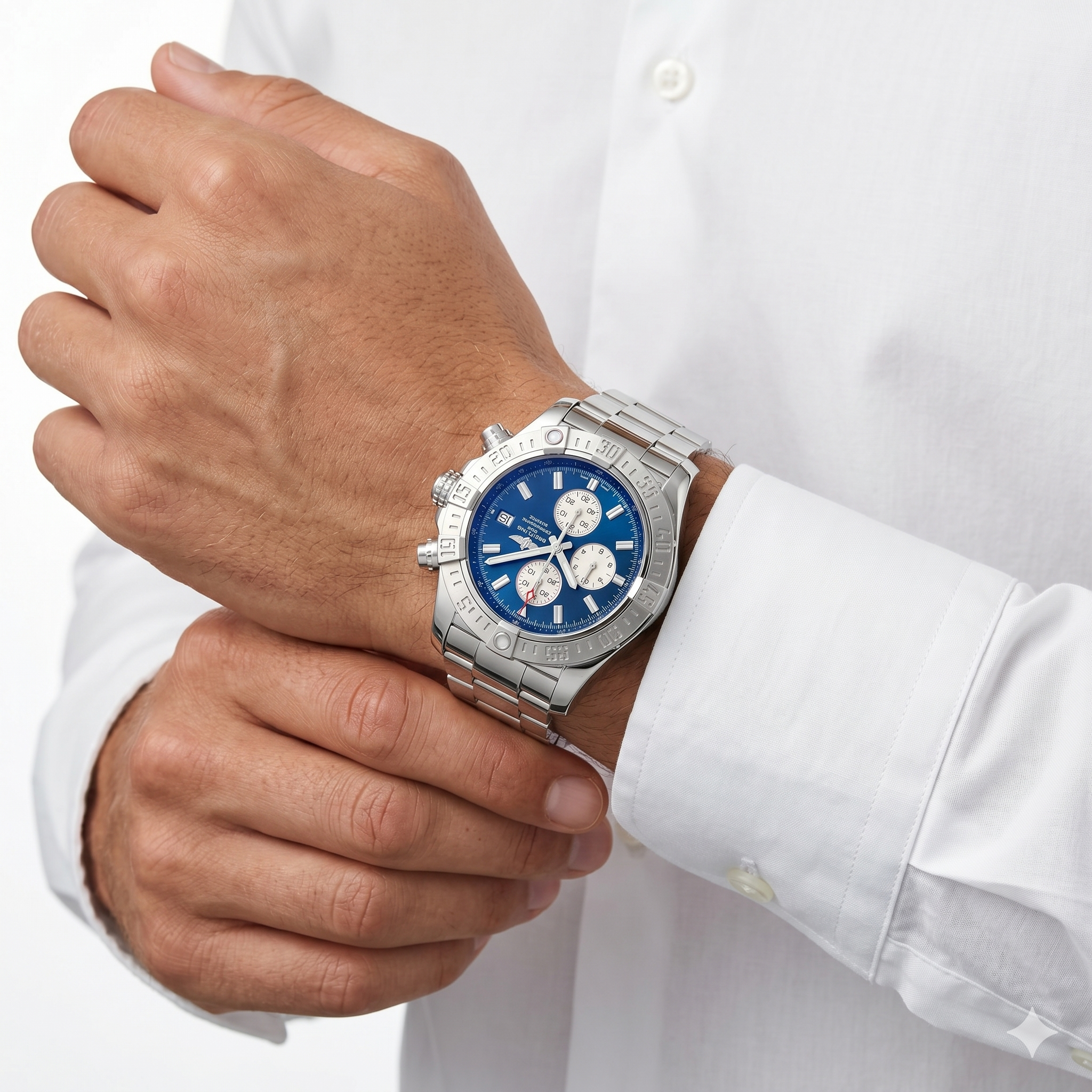Breitling 1884 Chronometre Blue Dial Stainless Steel Watch ⌚🔵