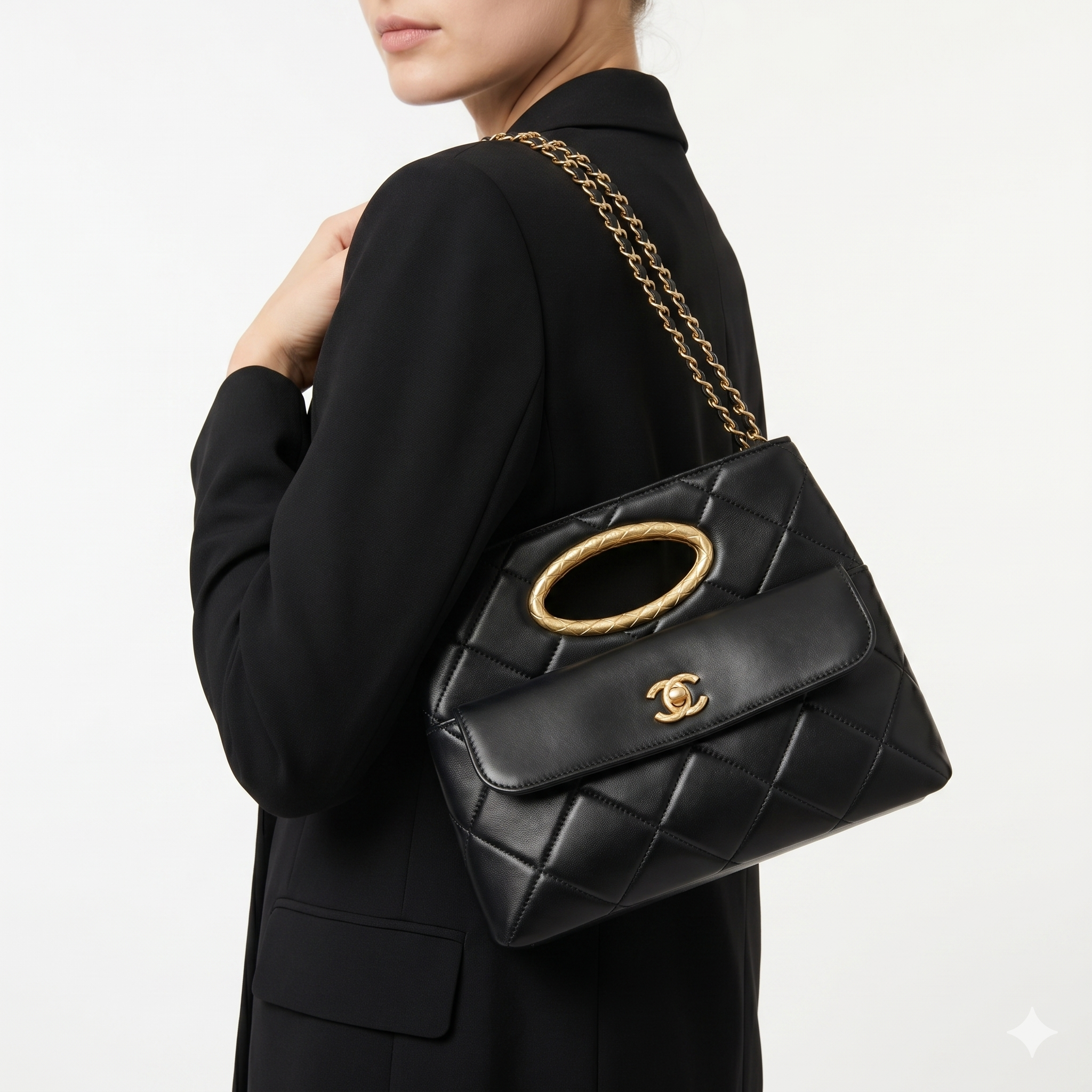 Chanel Quilted Chain Bag with Gold Tone Hardware 👜✨