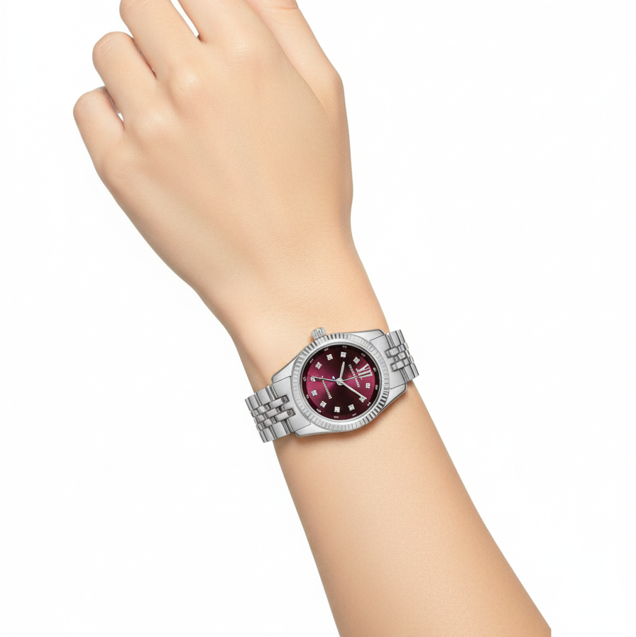 Michael Kors Women's Mini Portia Diamond-Accent Stainless Steel Watch 💎