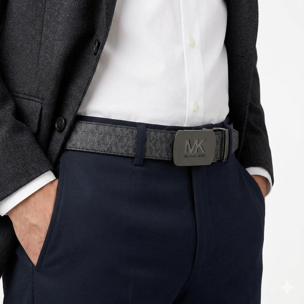 Michael Kors Men's 4-in-1 Reversible Logo Belt Gift Set 💼✨🖤