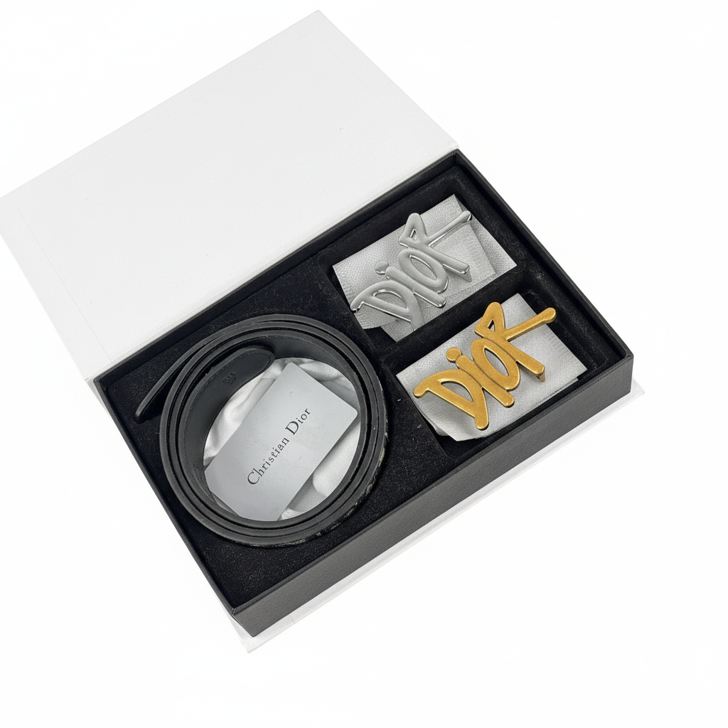 Christian Dior Signature Belt Set 🖤✨👑