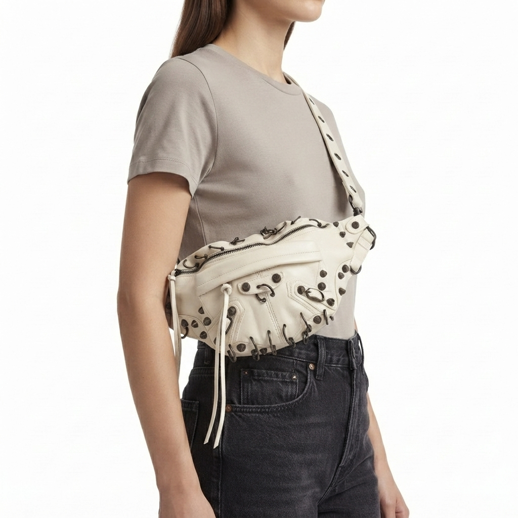 Balenciaga Le Cagole Metallic Hardware Belt Bag