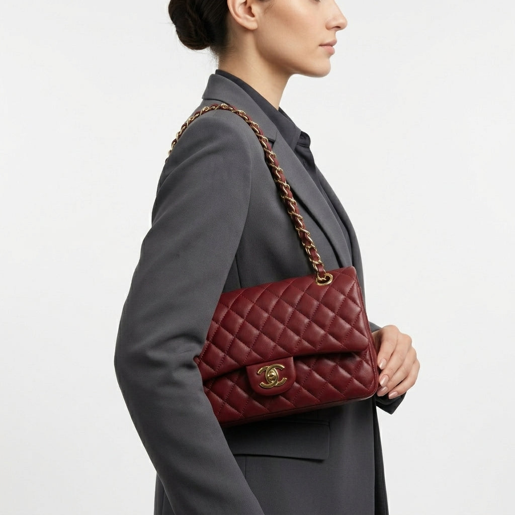 Chanel Quilted Mirror Bag in Classic Red