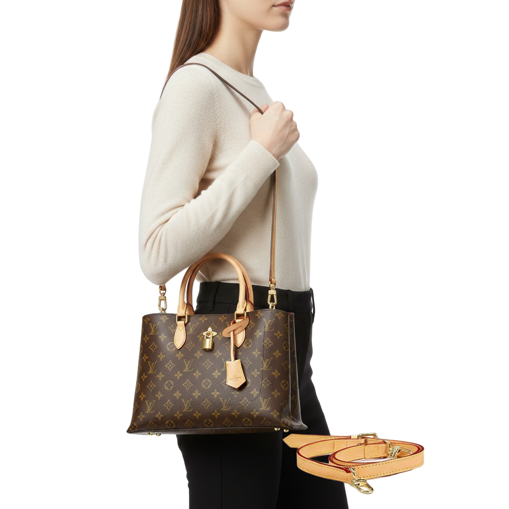 Louis Vuitton Monogram Tote Bag with Vachetta Trim and Padlock 🤎🔒✨