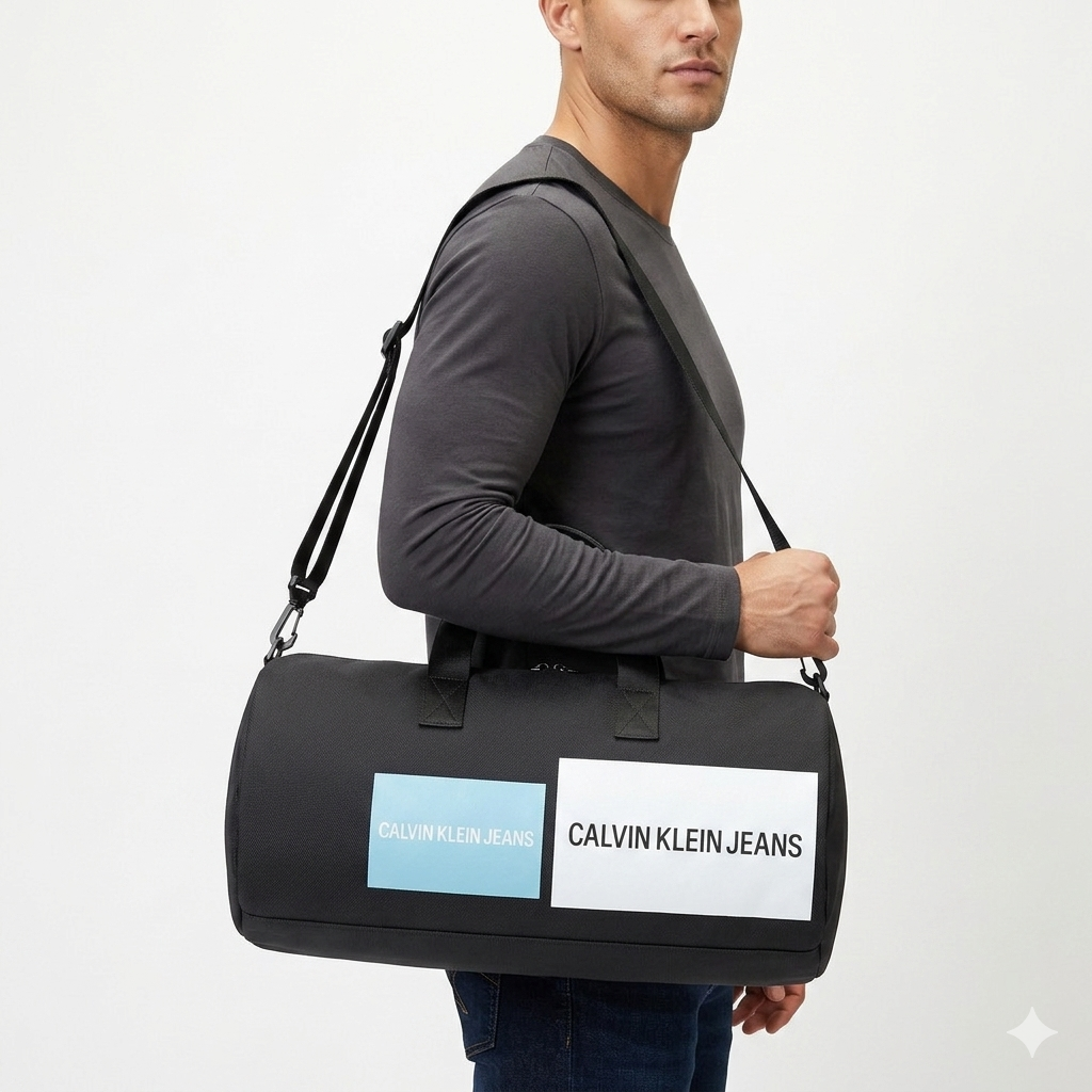 Calvin Klein Jeans Logo Patch Duffle Bag 💼 🏙️ 🎒
