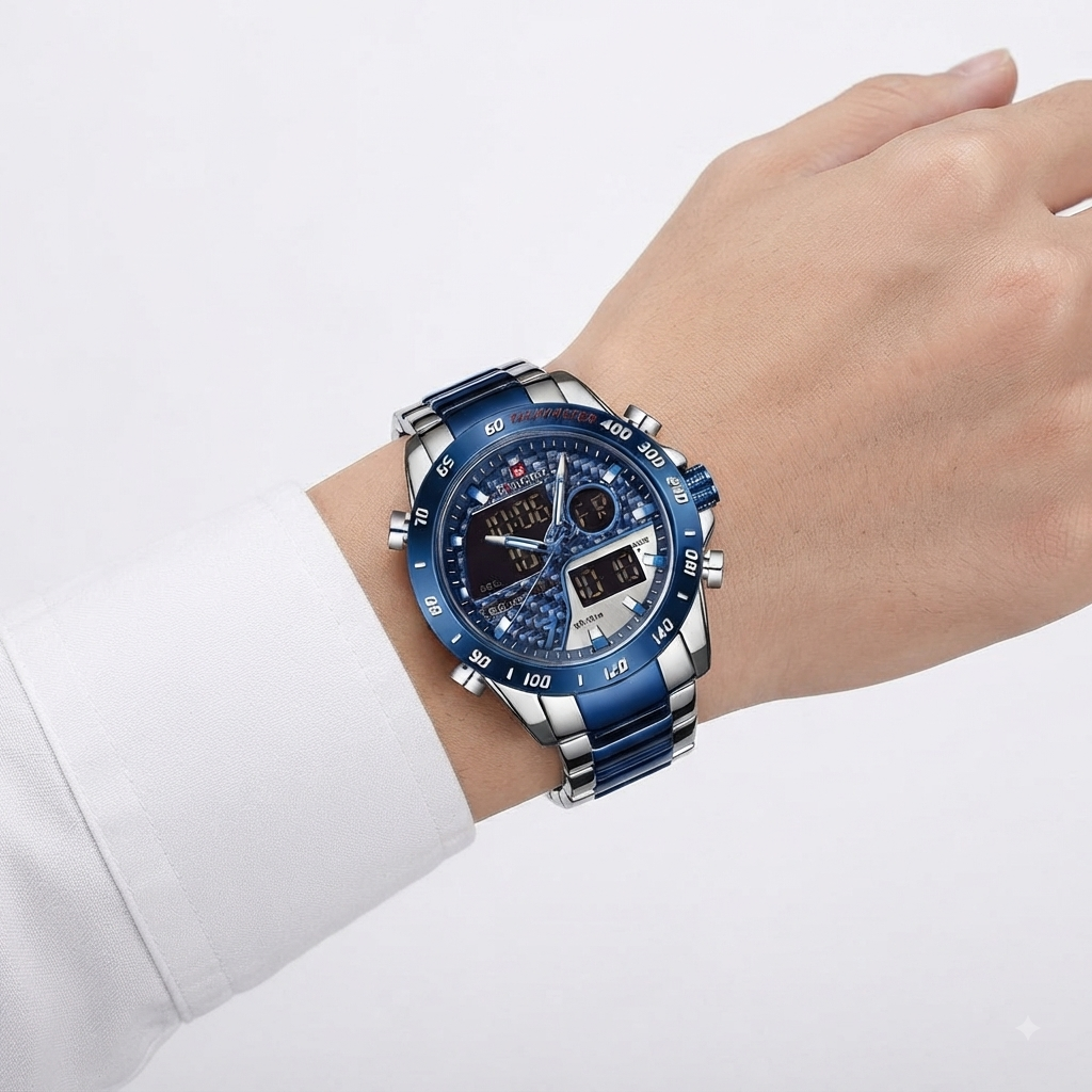 NAVIFORCE Green Dial Chronograph Sport Watch ⌚🟢✨