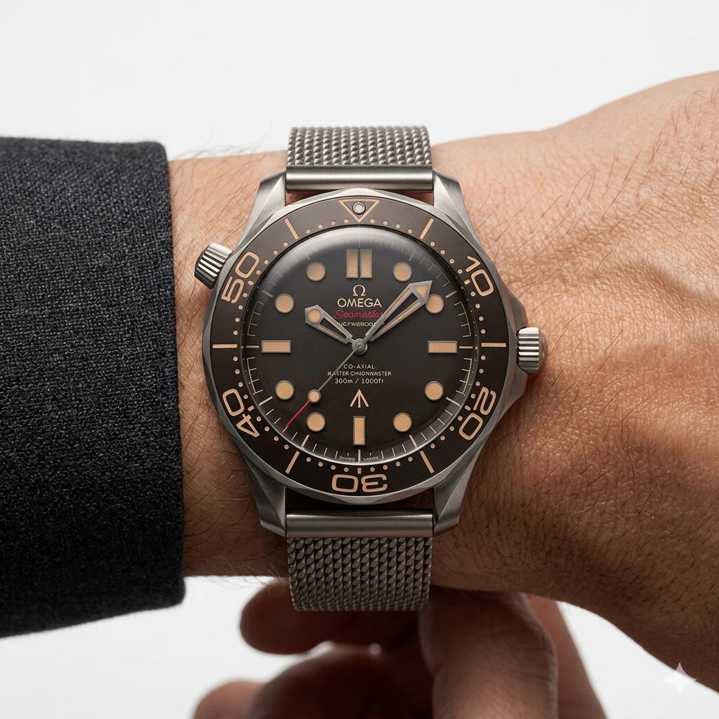 Omega Black Dial Men's Watch ⌚🖤🔵