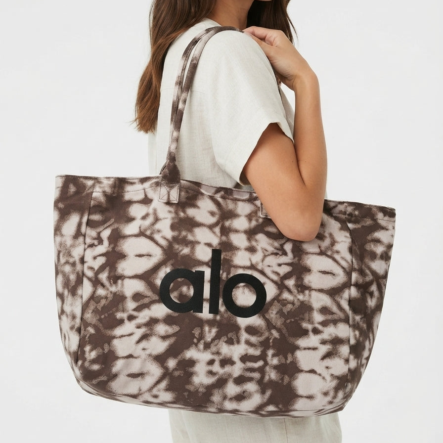 Alo Yoga Signature Canvas Tie Dye Tote Bag