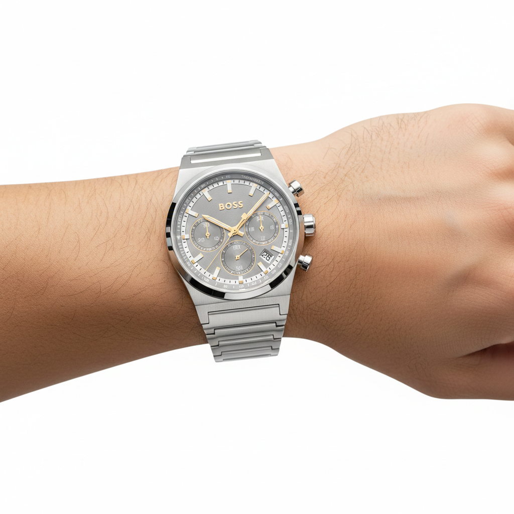 BOSS Men's Steer Chronograph Watch with Gold Accents ⌚✨💼
