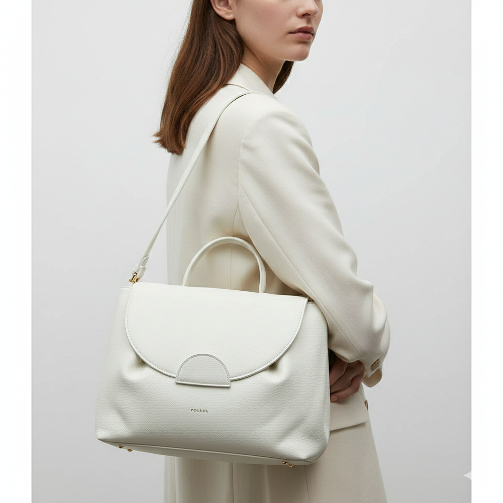 Polène Numéro Dix Multi color Textured Leather Handbag 👜✨💼