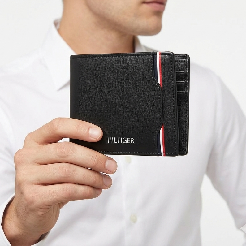 Hilfiger Black Wallet 🖤 Sleek & Classic