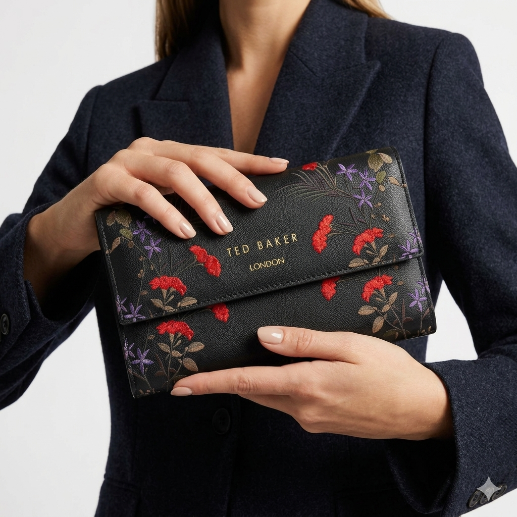 Ted Baker Multi-Task Pouch: Black & Red 💼❤️