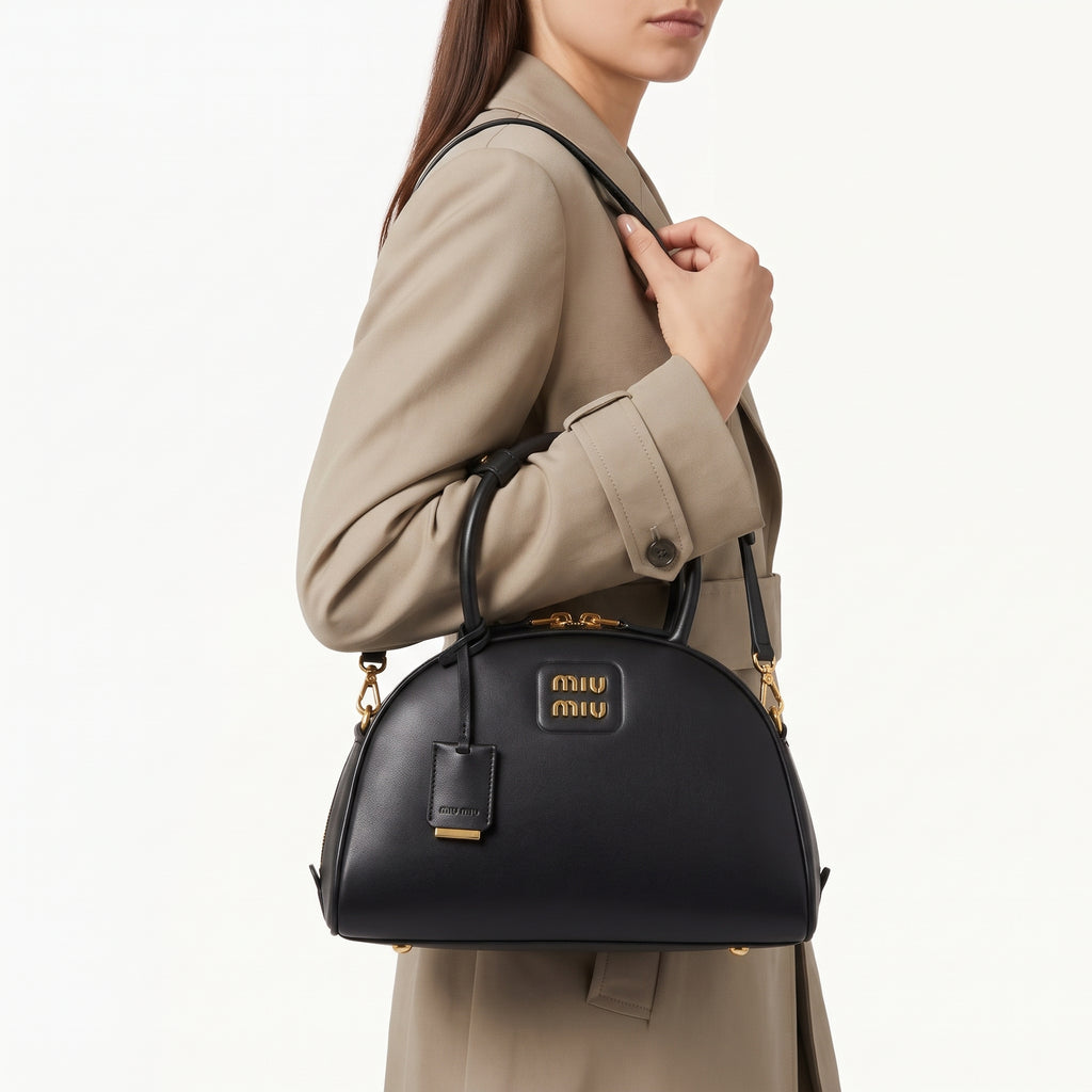Miu Miu Signature Black Structured Handbag