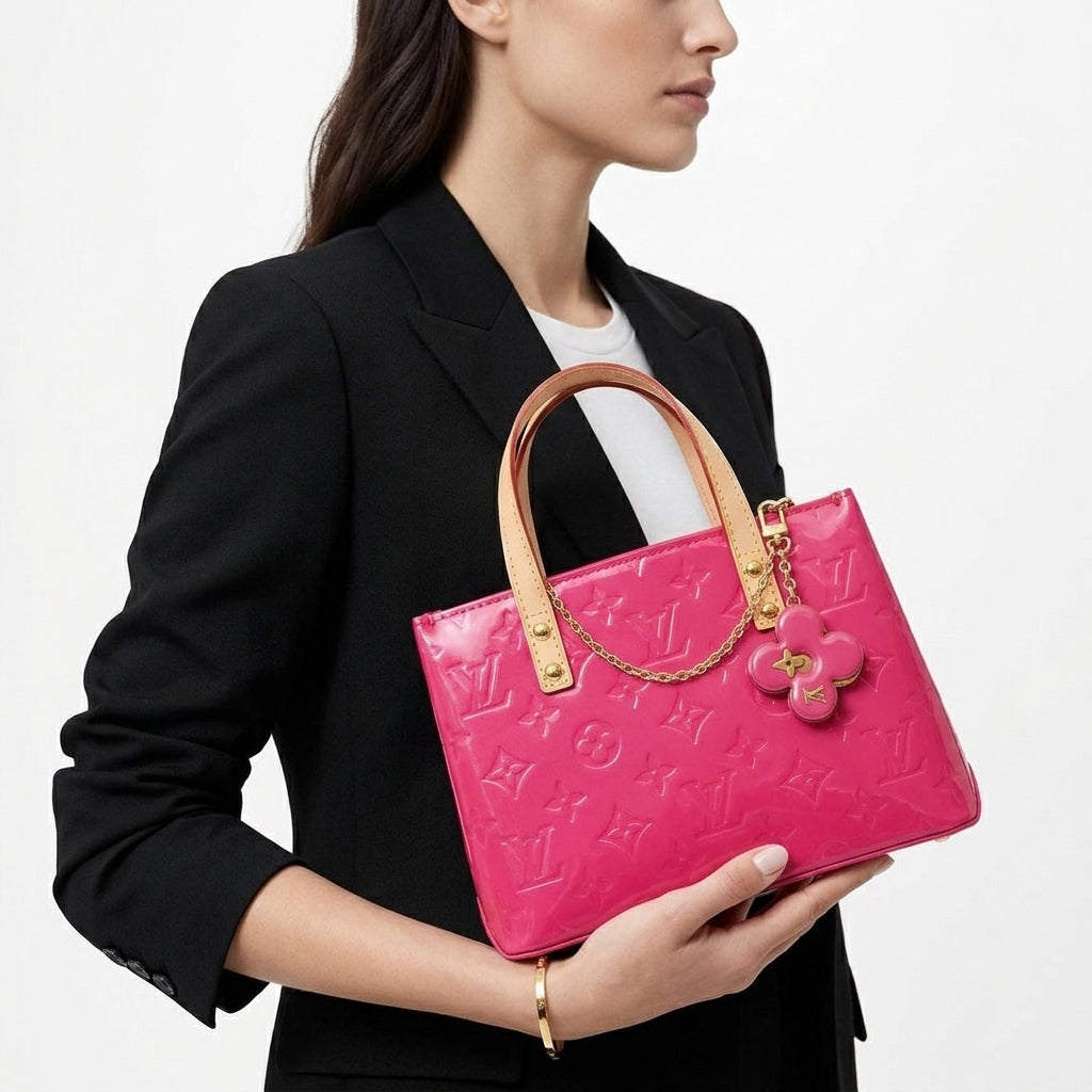 Louis Vuitton Monogram Vernis Pink Chain Handbag