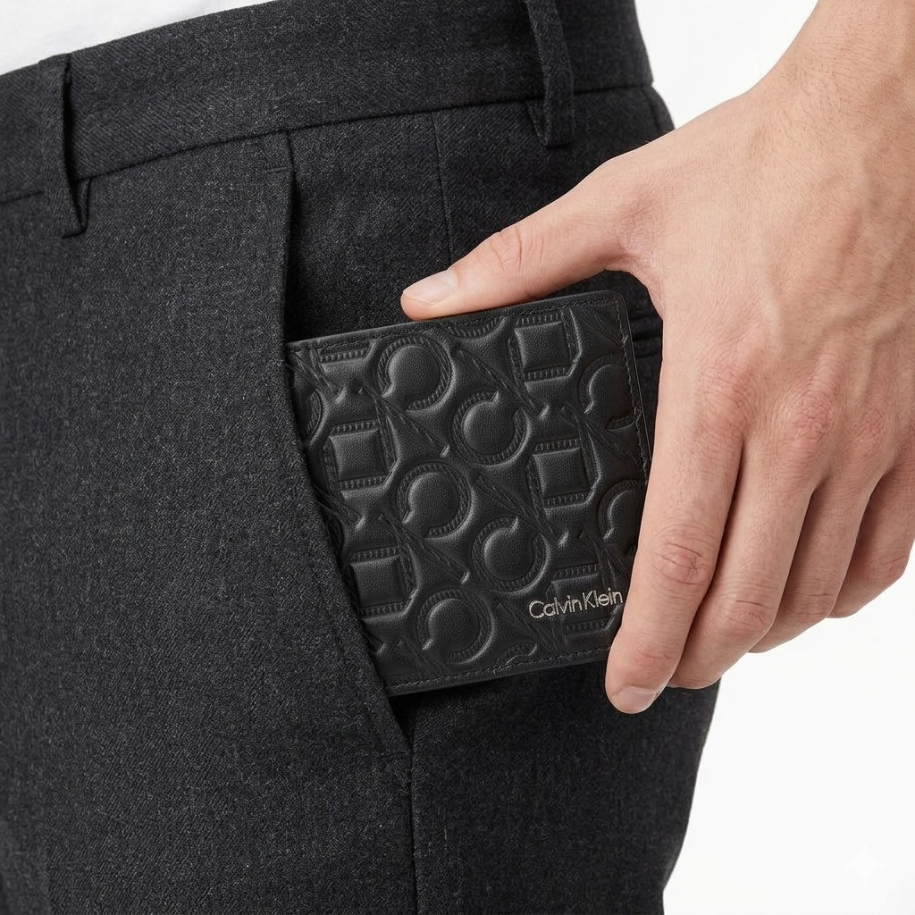 Calvin Klein Black Leather Wallet with Box 🖤💼🎁