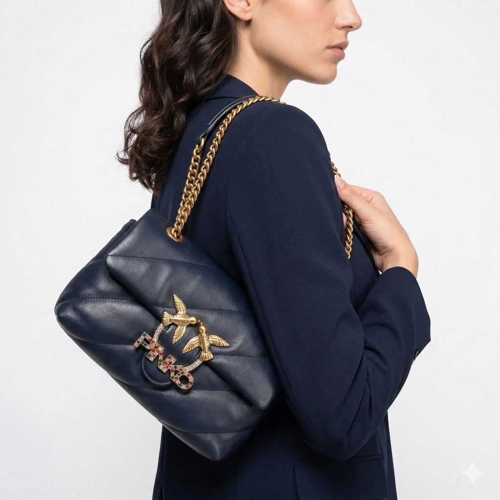 PINKO Chic Black Bag 🖤🤍 Top Quality
