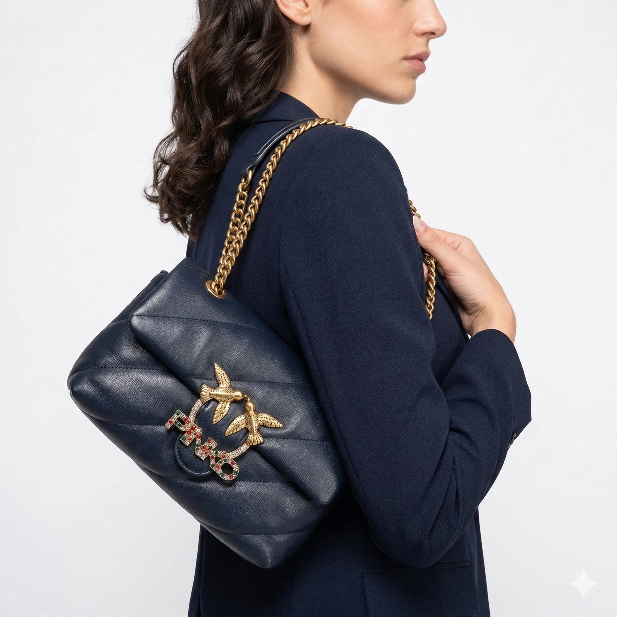 PINKO Chic Black Bag 🖤🤍 Top Quality